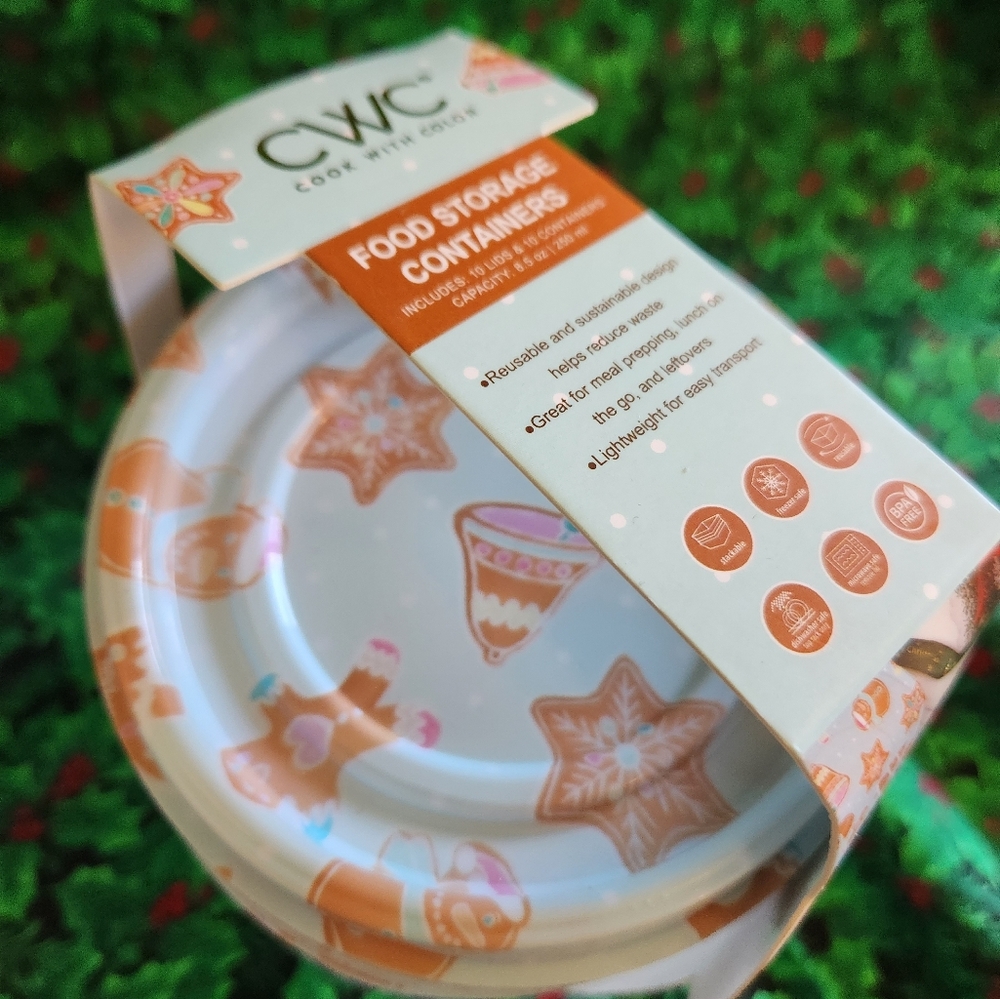 CWC Christmas Food Storage Containers Cookies NWT - Picture 2 of 8